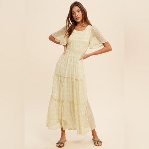 Darling Daffodil Floral Midi Dress